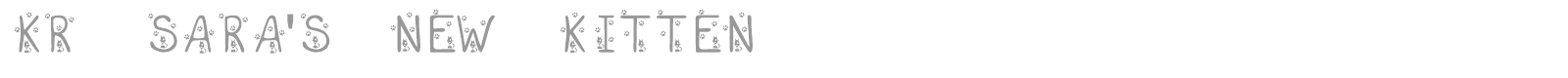 KR Sara's New Kitten font preview
